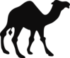 Walking Camel Silhouette Clip Art